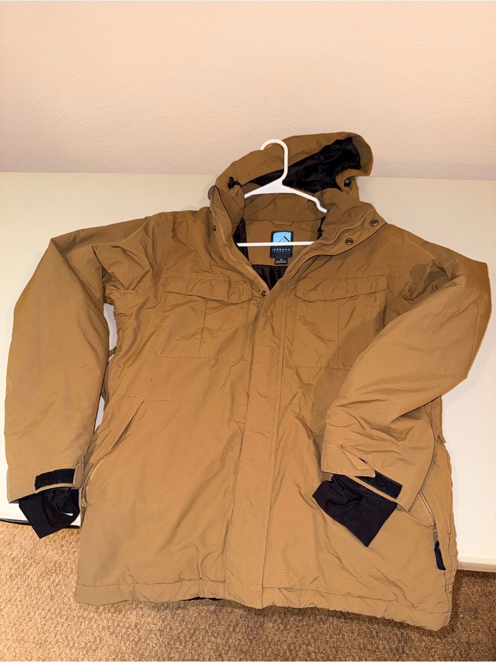 Iceberg Men's Hooded Puffer Jacket - Brown